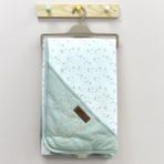 Anna Babba 2564AN Bebek Kapitone Yeşil Battaniye (88X88 Cm) - Gri