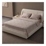 Anna Delux Çift Kişilik Çok Amaçlı Yatak Örtüsü Seti Gri Pamuk Nevresim Takımı Günlük 220x240 (Bej)