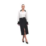 Anna Yırtmaçlı Etek - Siyah