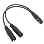 Annadue 3 Pin XLR Dişi - Çift XLR Erkek Y Kablosu, HiFi Ses Kalitesi, Mikrofonlar, Hoparlör Sistemleri, Miksleme Panoları, Stüdyo Veya Canlı Performanslar Için