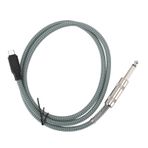 Annadue 6,35 Mm - USB C 1/4 inç TRS Ses Kablosu, Gitar - USB C Kayıt Kablosu, 1/4 inç - Tip C Ses Adaptörü Hoparlör Mikseri Için Yardımcı Jak Stereo Kablosu. (2 m / 6,6 ft)