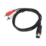 Annadue 7 Pin Midi - Kablosu, 7 Pin Din Erkek - 2 Fono Erkek Fiş Ses Kablosu Stereo Sistemler Için Ses Adaptör Kablosu, 1.5m/4.9ft