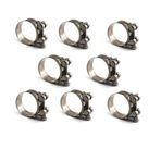 Annakideya 304 Paslanmaz Çelik Paket 8 parça Hortum kelepçesi Sonsuz Dişli Klips Boru kelepçesi Boyut Aralığı 17-19 mm