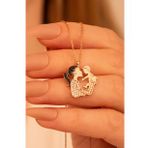 Anne Bebek Rose Renk Bayan Gümüş Kolye 60186037227972