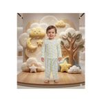 anne dokunuşu gibi KUZUM BEBE %100 Pamuklu Desenli Milano Bebek ve Çocuk Pijama Takımı Not:Bir beden büyük tercih ediniz.