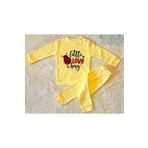 anne dokunuşu gibi KUZUM BEBE 2’li Fitilli Kumaş Civciv Desenli Kız Erkek Bebek Çocuk Alt Üst Pijama Takımı