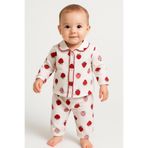 anne dokunuşu gibi KUZUM BEBE Pembe Kalpli Love Organik Omuzdan Çıtçıtlı 2’li Fitilli Kumaş Kız Bebek Çocuk Alt Üst Pijama Takımı