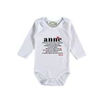 Anne Ilk Anneler Günü Hediyesi Yazılı Bebek Zıbını, 1-1,5 Yaş, Unisex, Beyaz
