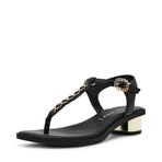 Anne Klein Tessa Siyah Pürüzsüz Düz Kadın Sandalet
