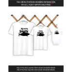 Anne Oğul Kız Mommy Baby Shark (Tek Ürün Fiyatıdır Kombin Yapmak Için En Az 2 Adet Sepete Ekleyiniz) - Beyaz