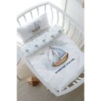 Anne Yanı Beşik Nevresim Takımı (60x100) - For Baby Serisi - Little Sailor
