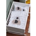 Anne Yanı Beşik Nevresim Takımı (60x100) - Pure Baby Serisi - Filler Ve Evler