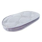 Anne Yanı Oval Beşik Bambu Kumaş 60x95x8 Sünger Yaysız Park Yatak