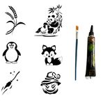 Anne Yavru Panda Hint Kınasıyla Geçici Dövme Yapma Kiti