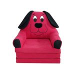 annebebektasarım 3 Minderli Katlanabilir Bebek-çocuk Koltuğu Sandalye Portatif Yatak Puf Sofa Kumaş Köpek Figürlü