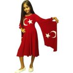 Annee Bakk Türk Bayrağı Kız Çocuk Kıyafeti - 3 - 4 Yaş