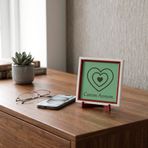 Anneler Günü'ne Özel Modern Kalp Dekoratif Set | Estetik ve Anlamlı 10x10 cm Minyatür Obje