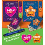 Annem - Babam ve Ben Aramızda Ayraç Kartpostal Kişiye Özel Kalem - Lacivert