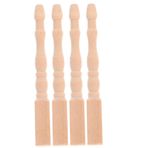 Anneome 4 Pcs 1:12 Ahşap Masa Bacakları DIY Bitmemiş Bebek Evi Ahşap Sandalye Çekim Bacaklar Minyatür Mobilya Modeli Mini Ev Mobilya Aksesuarları