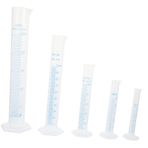 Anneome 5 Adet Dereceli Silindir Plastik Ölçüm Tüpleri Laboratuvar Testi Okul Test Tüpleri Cam Dereceli Beher Kapaklı Test Tüpleri Küçük Plastik Test Tüpleri Ölçüm Yeniden Kullanılabilir