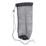 Anneome Balık Ağı Çantası - 40x80cm Siyah Bağcıklı Ağ - & Deniz Balıkçılığı Takımı - Balıkçılar İçin Balık Sepeti
