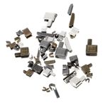 Anneome Fermuar Durdurma Aksesuarları 24 Set Metal Fermuar Tamir Takımı 3/5/8/10 Bedenler Mont Çanta Açık Hava Ekipmanları Için