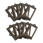 Anneome İlaç Sandığı Etiket Çerçeveleri 10 Adet Metal Çekmece Etiket Çekmecesi Vintage Stil Demir Ev Düzenleyicileri