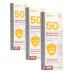anocin broad Güneş Kremi Yüksek Koruma Spf 50 Nemlendirici Etkili Güneş Koruyucu Krem (3 paketi)