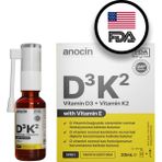 Anocin D3K2 Vitamin D3 ve K2 Damla Takviye Edici Gıda 20 ml Sıvı İçerik ile FDA Onaylı