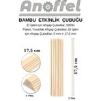Anoffel Ahşap Bambu Çubuk Çöp Şiş Hobi Ve Etkinlik Malzemesi 5 Mm 17 , 5 Cm 500 (ADET)