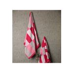 anonim 2li Set Banyo Ve Yüz Havlu,70x140, 50x90. Beyaz-pembe