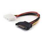 ANRANK SATA - IDE Güç Kablosu 15 Pin SATA Dişi - Molex IDE 4 Pin Erkek Adaptör Uzatma Sabit Sürücü Güç Kaynağı Kablosu