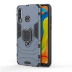 Anreixx Huawei P30 Lite / Nova4E ile Uyumlu Kılıf, Askeri Sınıf Zırhlı Telefon Kılıfı, Araba Montajlı Destek Standı, Sert PC ve Yumuşak TPU Çift Katmanlı Tam Gövde Koruyucu Kılıf Mavi