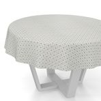ANRO Muşamba masa örtüsü, muşamba masa örtüsü, yıkanabilir, bahçe masası örtüsü, yuvarlak, oval, köşeli, yuvarlak, 120 cm, kesim kenarı, Italia gri