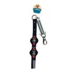 ANS 417 Deri Yaylı Köpek Gezdirme Tasması 56 cm (Siyah)