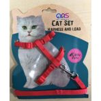 ANS Kırmızı Lüks Gato Kedi Göğüs Takım Tasması