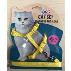 ANS Sarı Lüks Gato Kedi Göğüs Takım Tasması