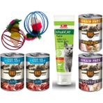 ANS Vitalicat + Çember Oyuncak + Steril Kuzu + Tavuk + Karışık Etli Gurme Ans Kedi Konservesi 2+2+1+1