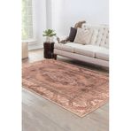 ANSE Kaynak Kahverengi Oryantal Modern Geometrik Etnik Desenli Boho Yıkanabilir Hav Toz Vermez Leke Tutmaz Kaymaz Taban Dijital Makine Baskı Halı Oturma Odası Salon Yolluk Koridor Mutfak Halısı