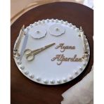 Ansel Gold İncili Söz Nişan Tepsisi GRİ