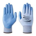 Ansell 11-518 Hyflex Mavi Beyaz Mekanik ve Kesiklere Karşı Korumalı İş Eldiveni