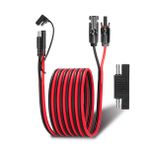 Ansoufien SAE Adaptör Kablosu Güneş Paneli Konnektörleri 10FT, 10AWG Güneş Paneli Uzatma Kablosu SAE Polarite ile RV Güneş Paneli Karavan Pil Şarj Cihazı için Ters Adaptör