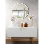 Ant Home Arya Ayna Asimetrik Ayna, Dekoratif Ayna, Duvar Aynası Banyo Aynası Holl Aynası 80CM - Beyaz