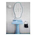 Ant Home Asimetrik 75X40 Cm Konsol Aynası, Dresuar Aynası, Tuvalet Aynası, Holl Aynası, Banyo Aynası Mavi
