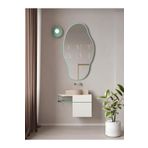 Ant Home Asimetrik 75X40 Cm Konsol Aynası, Dresuar Aynası, Tuvalet Aynası, Holl Aynası, Banyo Aynası Yeşil
