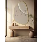 Ant Home Asimetrik Ayna 75X55 cm Konsol Aynası, Dresuar Aynası, Duvar Aynası, 1.Şişecam Ayna - Altın