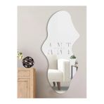 Ant Home Asimetrik Ayna, Dekoatif Ayna, Big Size 100Cm X 50Cm 1.Sınıf Rodajlı Şişecam Marka Ayna Holl Aynası