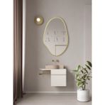Ant Home Asimetrik Ayna, Konsol Aynası, Dresuar Aynası, Tuvalet Aynası Holl Ayna 1.Ayna 75X50 cm - Altın