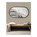 Ant Home Dekoratif Ayna Duvar Aynası Konsol Aynası Mdf Elips Ayna 90X50 Cm