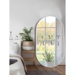 Ant Home Model Alfa Dekoratif Ayna Duvar Aynası Konsol Aynası Banyo Aynası Holl Aynası Mdf Elips Ayna - Beyaz